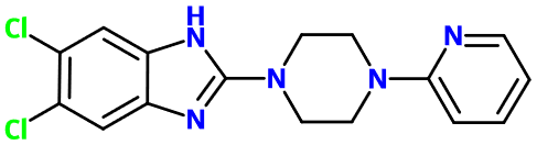 MC007636 5,6-Dichloro-2-[4-pyridinyl-1-piperazinyl]benzimidazole - 点击图像关闭